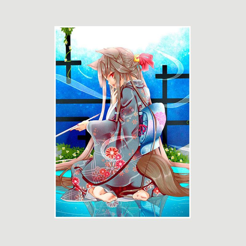 Home Decor Painting Sweet Little Loli Anime Girl Poster Cute Lolita Manga Figure White Paper Posters and Prints Bar Bedroom Decoration Mural