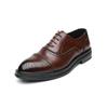 Casual Leather Shoes Men'S Summer Business Dress British Style Brock Wedding Groom Retro Shoes 85201-J