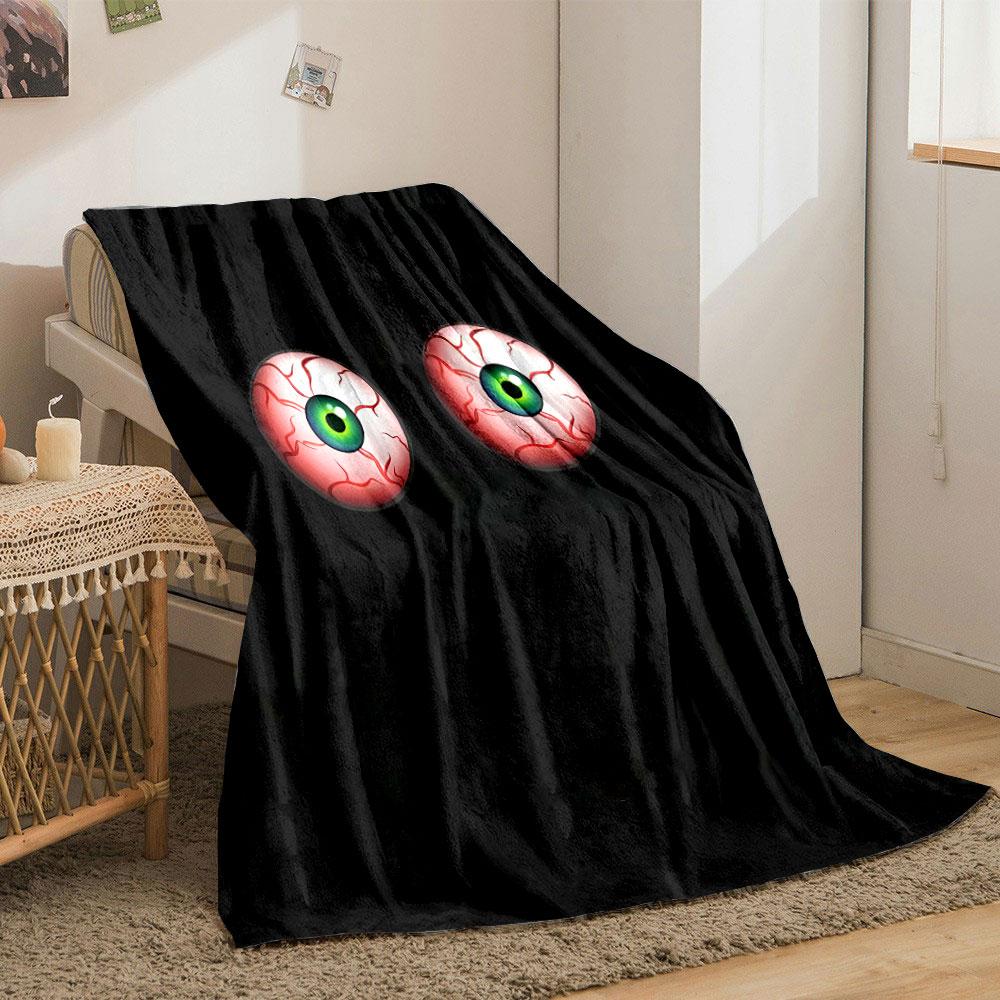 "Spooky Bloodshot Eyes Design" print blanket soft and cozy perfect for the living room bed sofa or a nap,gift