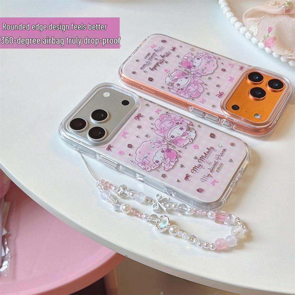 My Melody Strawberry Phone Case for iPhone 14/13 & Apple PROMAX 17/16/15 - Anti-drop Cover
