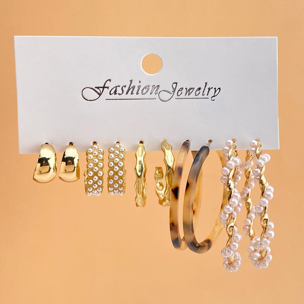 

Ретро темперамент C-образные геометрические серьги в форме сердца в форме бабочки Нежный модный простой набор сережек