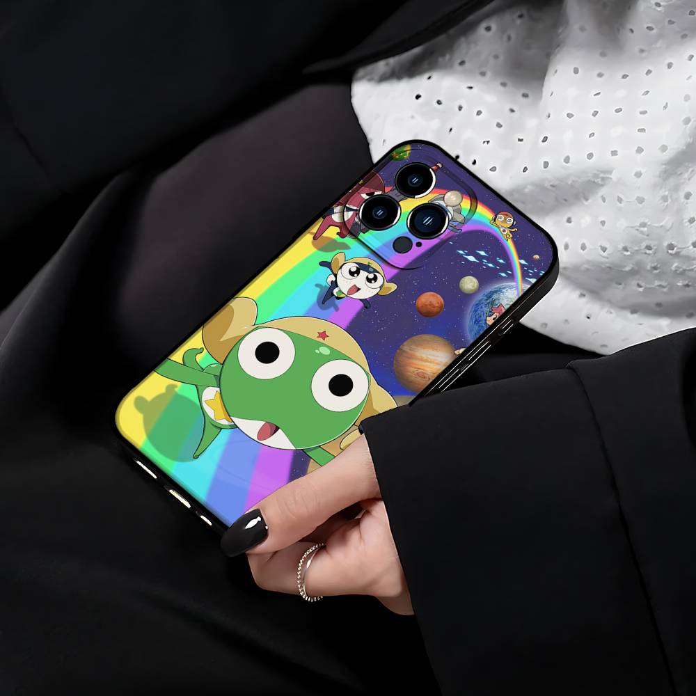 Funny Cartoon Keroro Gunsou Frog Phone Case For IPhone 17 15 Pro Max 14 Pro 12 11 13 Mini X XR XS 16 Plus SE Back Cover