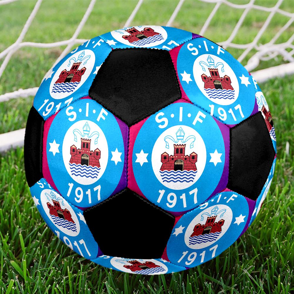 SIZE 5 Silkeborg IF Soccer Ball Colorful All Ages Machine Stitched PVC Competition Ready Durable High-Bounce
