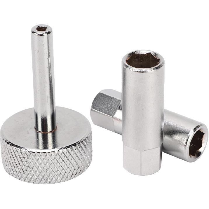 Conjunto de 3 Peças de Ferramentas de Ajuste de Válvulas Tucho 8 9 Mm Soquetes de Contraporca e Acionamento de 3 Mm Para Motocicletas ATVs