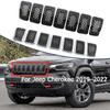 6AZ88DX8AB 6AZ88RXFAB 63257203224 6AZ88XS9AB Mesh Honeycomb Front Grille Inserts Frame for Jeep Cherokee 2019-2026