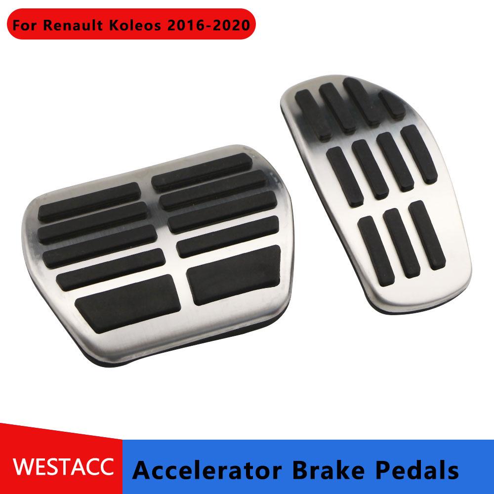 Autopedale für Renault Koleos 2016 – Edelstahl-Beschleuniger, Gas, Kraftstoff, Fußbremspedal, Abdeckungen für den Innenraum
