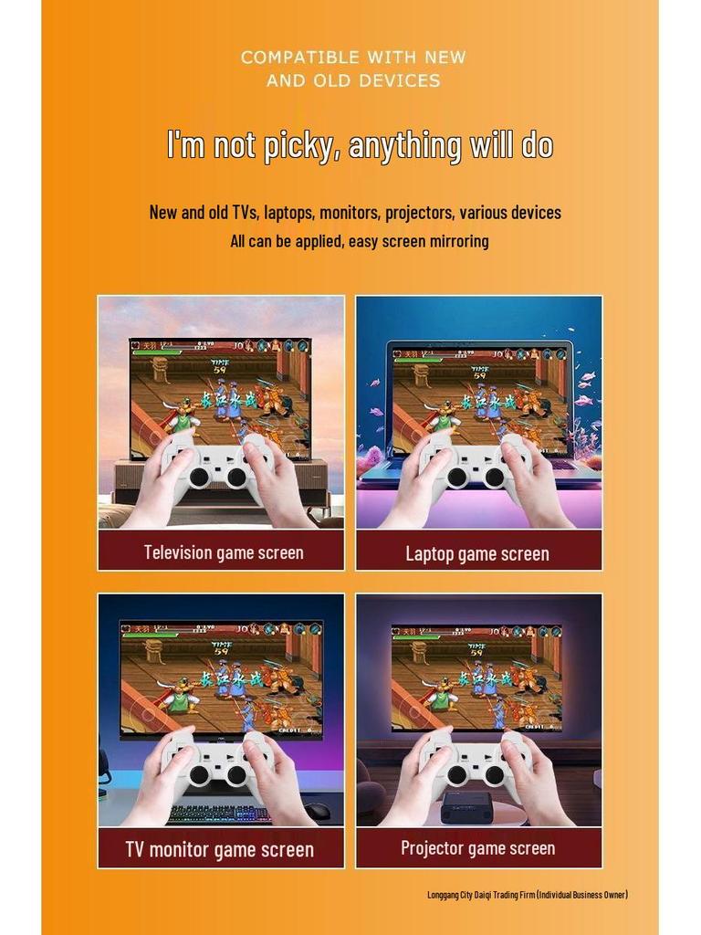 2025 3D HD 4K Kablosuz Ev Konsolu: TV'ye Bağlanır ve Super Mario ile Klasik Nostaljik Arcade Oyunları Sunar