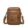 Women's Soft Leather Shoulder Bag Mother Bag Large Capacity Retro Mobile Phone Bag