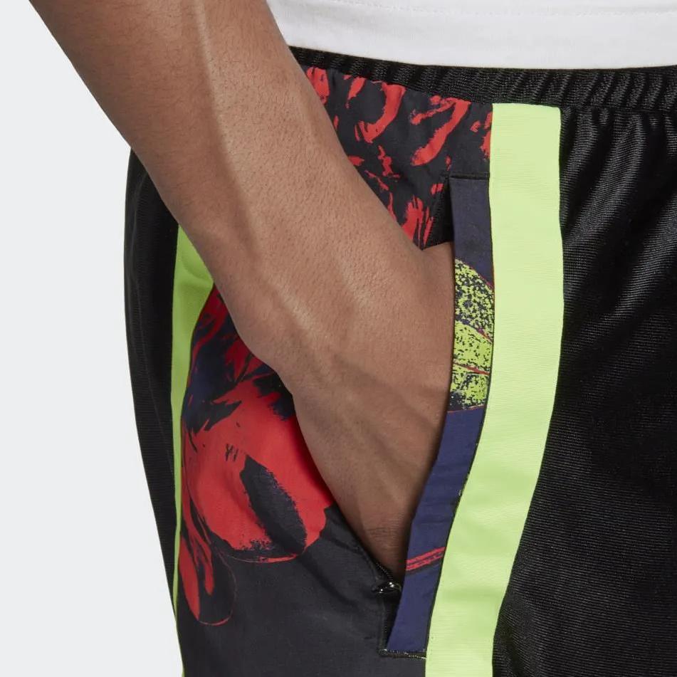 Adidas Originals Fstv Short Breathable Moisture-Wicking Casual Shorts Men Shorts Black Green Sun-Red GJ7767