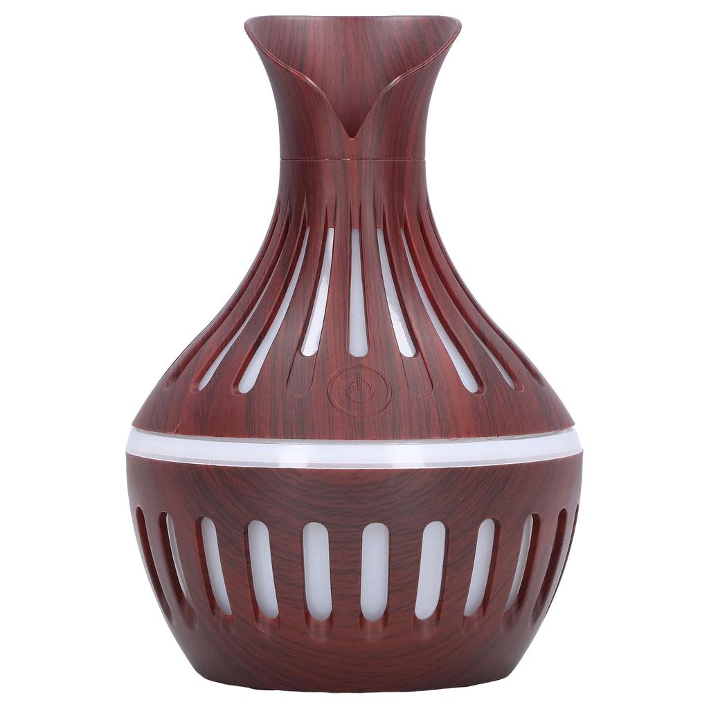 Wood Grain Humidifier USB Small Vase Night Light Mute Humidification Aromatherapy Machine 300ml
