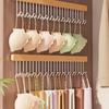 12 Pinces Multifonction Hanger en Bois Haute Qualité Solide Étagère de Rangement en Bois Cintre pour Cravates Chaussettes Séchage Sans Trace