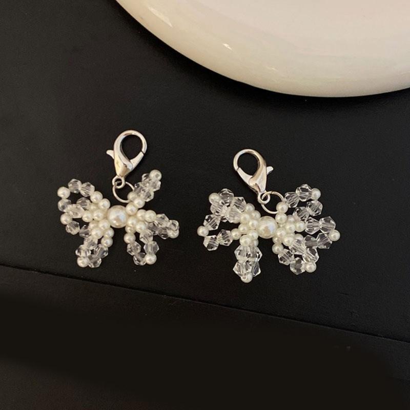 Zarif İnci Boncuklu Fiyonk Ayakkabı Klipsleri Moda Ayakkabı Asma Dekorasyonu Kadın Ayakkabıları İçin Ayakkabı Aksesuarı