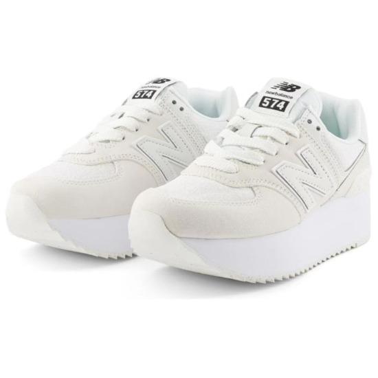 New Balance 574 Sea Salt Black Women Casual Shoes Cream WL574ZBJ