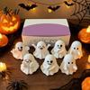 Playful Desk Accessories for Women 6Pcs Halloween Ghost Figurine, Cute Pen Holder, Miniature Decor, Funny Compact Holders Pencil Stand Ornament,