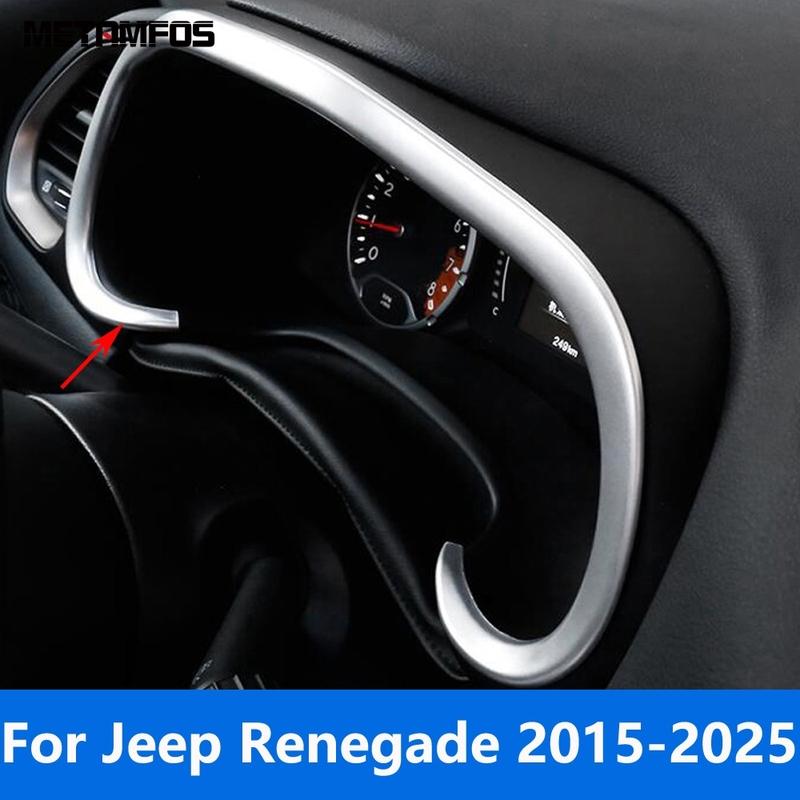 For Jeep Renegade 2015- 2024 2025 Matte Center Console Dashabord trument Board Cover Trim Frame Accessories Car Styling