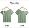 2025 Sexy Korean Off-the-Shoulder Slimming T-Shirt - Women's Cotton Short Sleeve Top