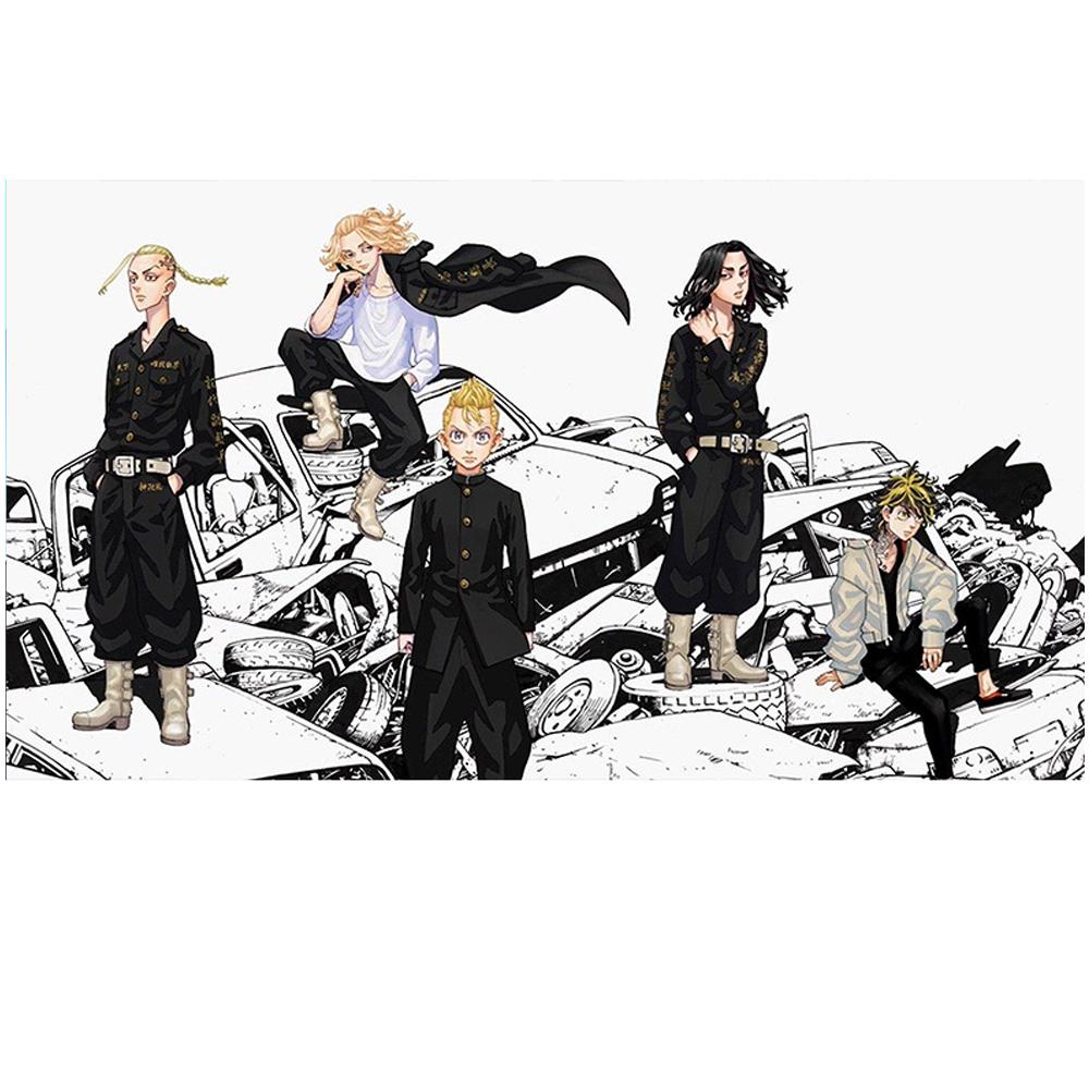 New Tokyo Revengers Haori Coat Sano Manjirou Ken Ryuguji Haori Anime Cosplay Costumes Japanese Kimono Summer Short Sleeves Tops T-shirt Shorts