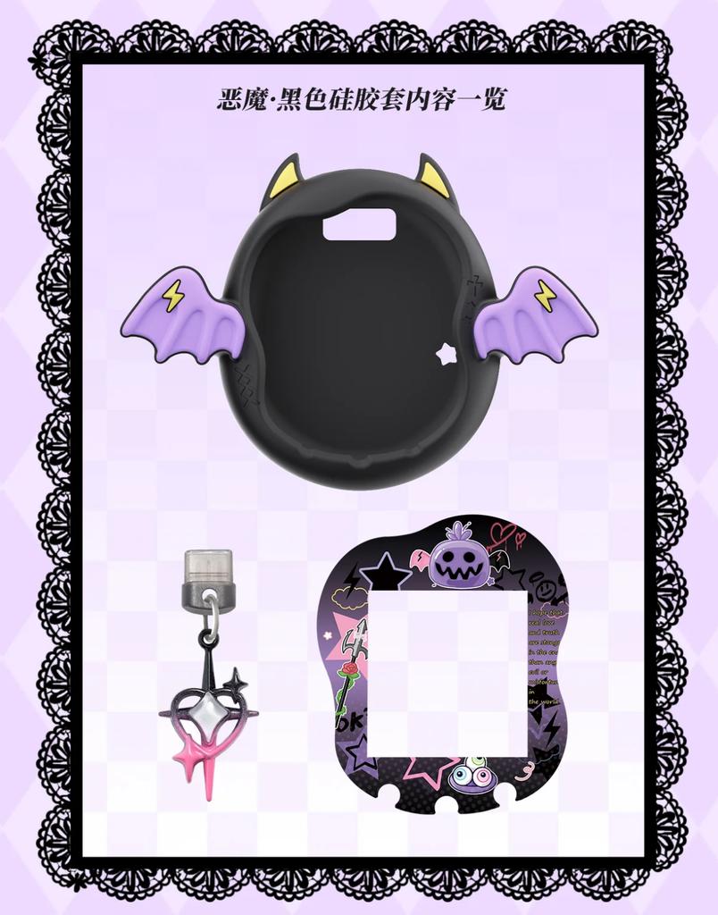 Uni Demon Theme Silicone Protective Case with Screen Protector Dust Plugs