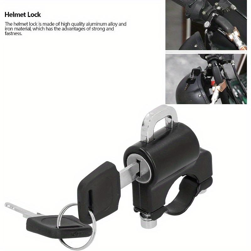 Motorcycle Helmet Lock, Universal Motorbike Anti Theft Helmet Lock Aluminum Alloy Security Padlock with for Bicycle Vehicles
