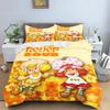 3D Cute Girls Strawberry Shortcake Bedding Set Colorful Cartoon Strawberry Girl Pattern Duvet Cover Pillowcase Home Decor Room
