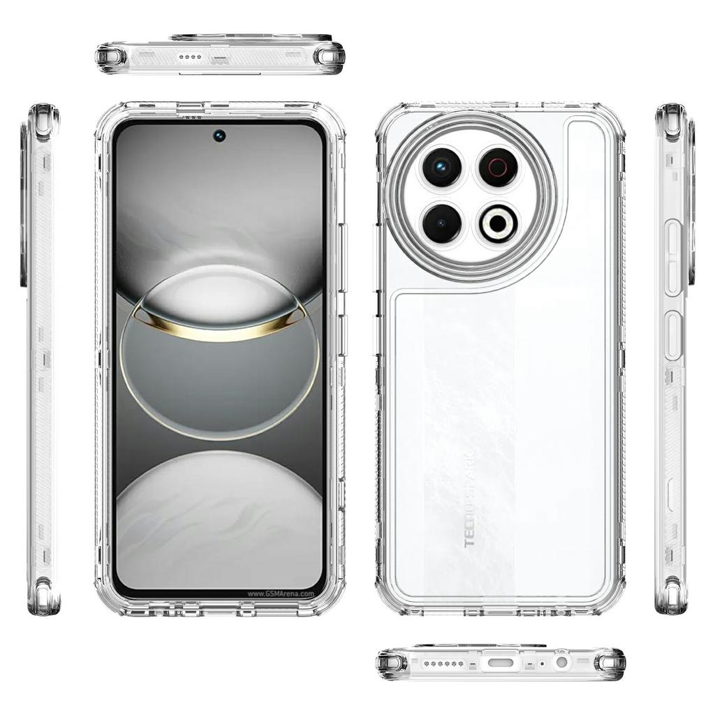 For TECNO Spark 30 Pro 4G Case 3 in 1 Detachable Anti Drop Clear PC + TPU Phone Back Cover