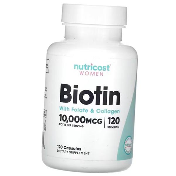 

Marine Collagen with Biotin and Folate, Women Biotin With Folate and Collagen, Nutricost 120caps (68647001) 120caps
