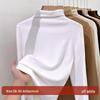 Silk Half-High Collar Women's Base Layer: 2025 Autumn/Winter Velvet Lambswool Warm T-shirt.