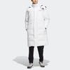 Adidas Terrex Series Solid Color Logo Loose Warm Long Hooded Down Jacket Unisex Outerwear White HM9707