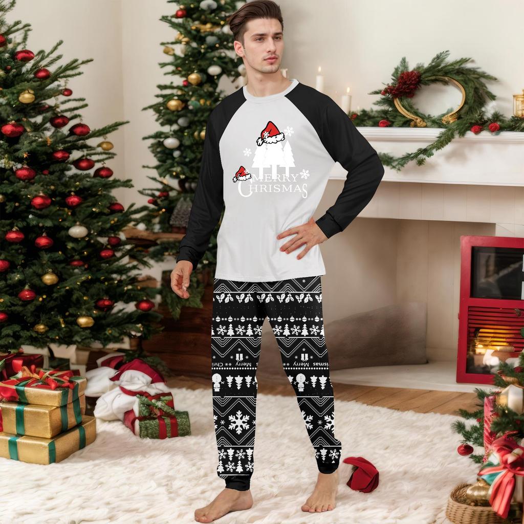 Druk Piżamy Słodki Zestaw Rodzinny, Ubrania Domowe, Zestaw Rodzinny Top z Długim Rękawem Spodnie