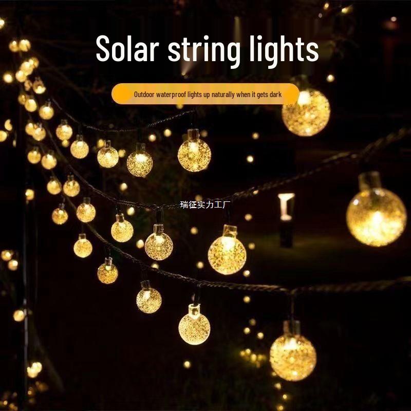 Waterproof Solar Fairy String Lights for Outdoor Garden, Courtyard, Home & Balcony Decoration