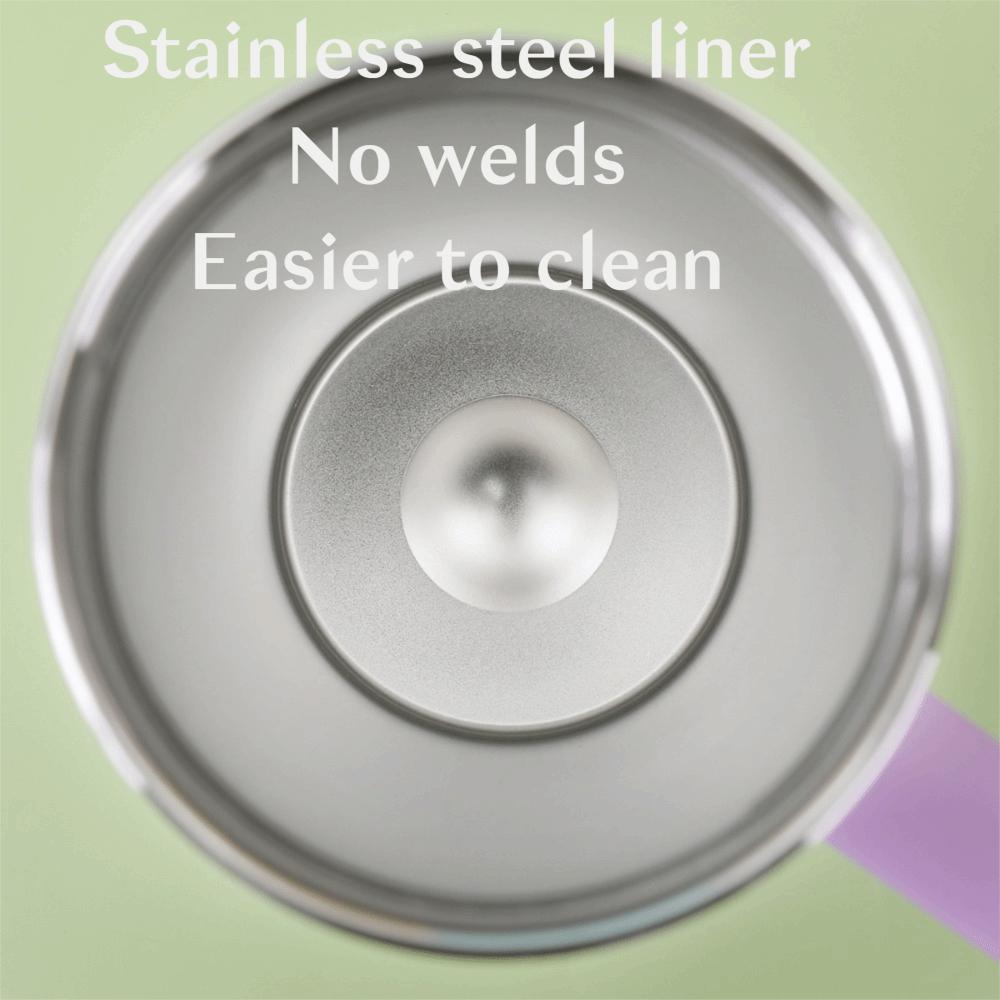 With Handle and Straw Lid Water Bottle Simple Sippy Cup Modern Thermal Cup  Unisex