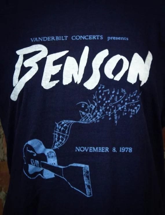 

1978 George Benson Vanderbilt Concert Shirt Black Unisex S-4XL Unisex T-Shirt XL