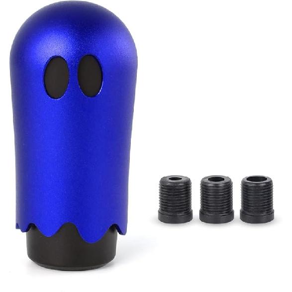 Muge Racing Ghost Shift Knob, Aluminum Weighted Automotive Gear Shift Manual Knobs Lever With 3 Threaded Adapters M8 M10 M12 X 1.25, Universal For