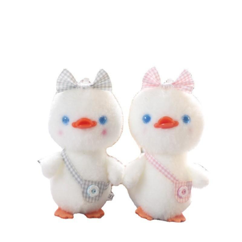 Charming Plush Duck Keychain Lovely And Fluffy Stuffed Animal Doll For Bags