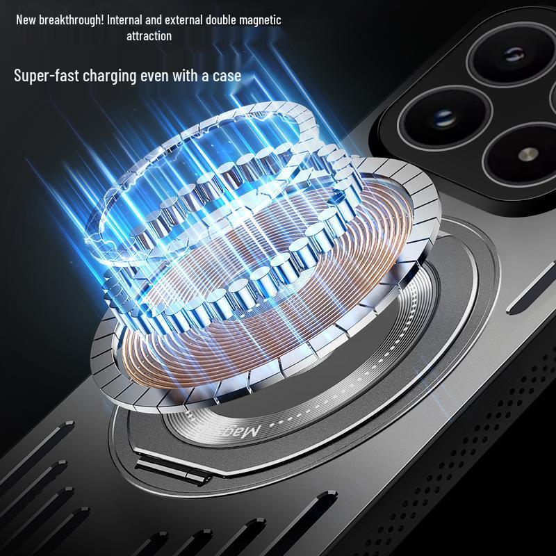 Xiaomi17 Mi17ProMax Aluminum Phone Case with Stand - Full Coverage, Drop-Proof Protection for Men