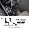 Real Soft Carbon Fiber Central Control Cup Panel Sticker For Subaru Crosstrek 2024 For Impreza 2024 Cover RHD LHD Interior Trim