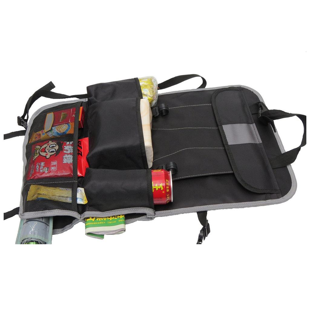 Car Seat Back Organizer Multi-Pocket Storage Bag Oxford Cloth Bag Anti-Kick Pad