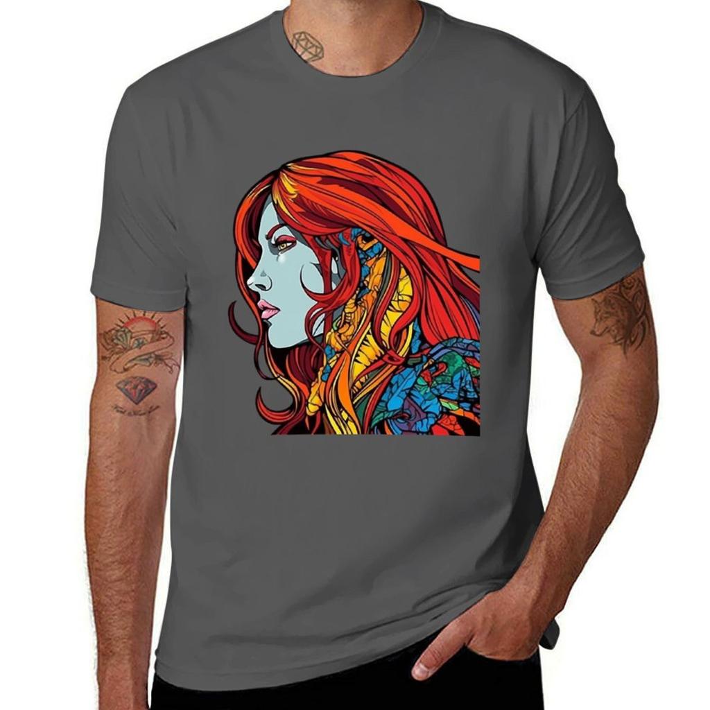 Red Sonja Graffiti Profile Tshirt Sports Basic Short Sleeve Tshirt