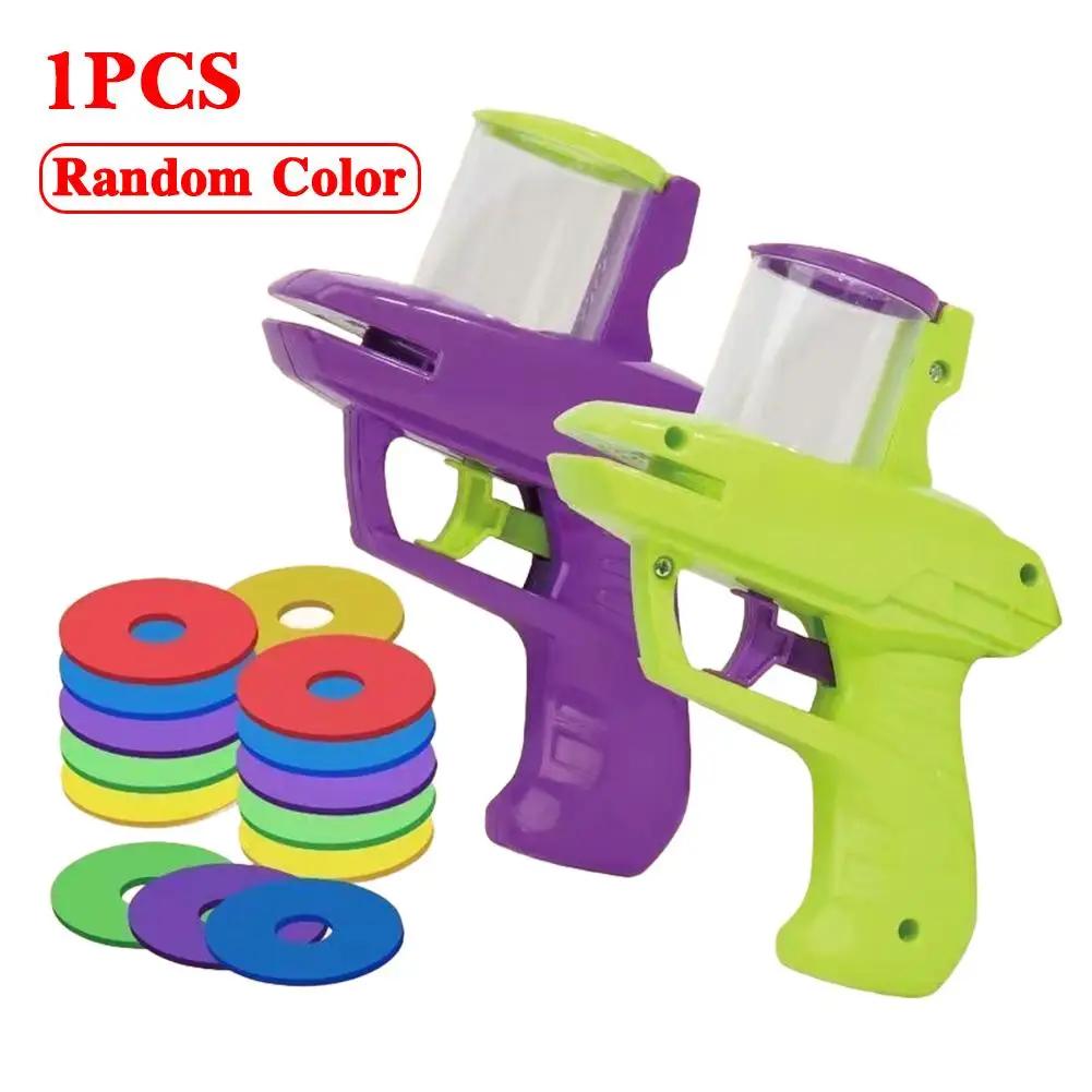 

Foam Disc Launcher Flying Disc Handheld Shooter Indoor Shooting Game Outdoor Backyard Toy For Boys And Girls Birthday Gift B4Z4