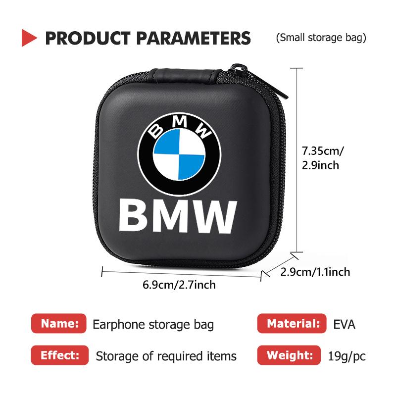 Car Portable EVA Storage Earphone Cable Case Bluetooth Bag For BMW M 1 3 4 5 6 7 Series M3 M6 F01 F02E34 E36 E70 F10 X6 X1 ULXMV1