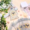 50Pieces Delicate Thankyou Gift Bag Jewelry Packaging Bag Chic Embroidery Mesh Bag Mesh Material for Birthdays Weddings