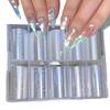 Iridescent Nail Transfer Stickers Laser Nail Art Stickers Manicure Decals  Nail Decoration
