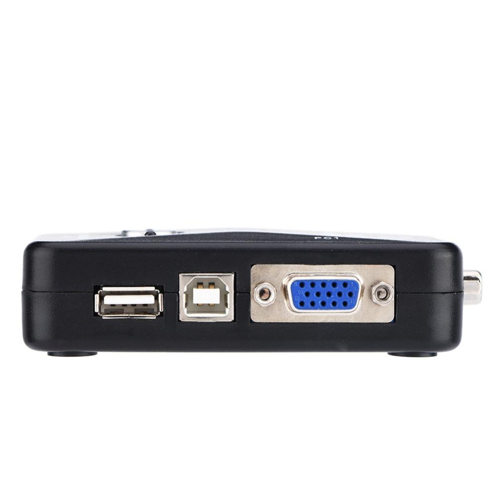 2 Port USB 2.0 KVM Switcher USB 2.0 Plug and Play Video Sharing Adapter VGA Interface KVM VGA Manual Box