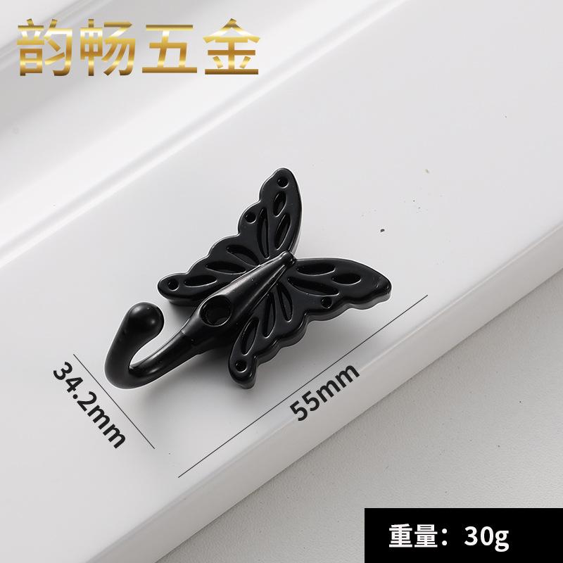 2 PCs Black/White/Bronze Color Butterfly Shaped Wall Hooks Wall Mounted Hanger for Coat Cloths Hat Towel Household Items