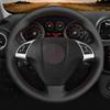 DIY Hand-stitched Black Artificial Leather Car Steering Wheel Cover for Fiat Bravo 2007-2015 Doblo 2010-2015 Opel Combo 2012