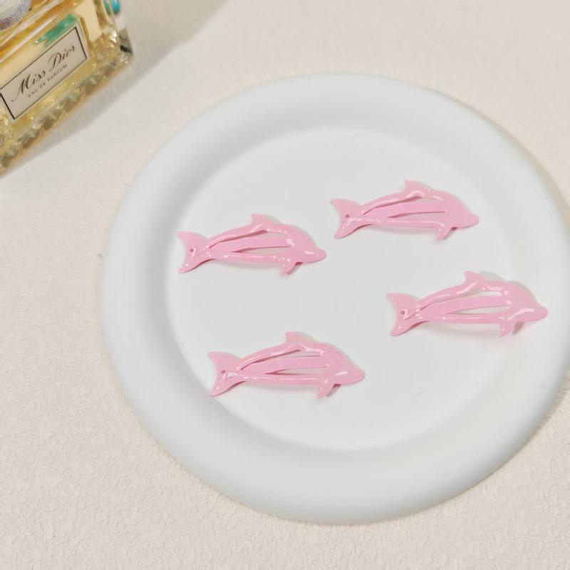 4PCS Blue Little Dolphin Cute Baby Hairpin Summer Beach Sea Daughter Y2k Hot Girl Children Bangs Hairpin