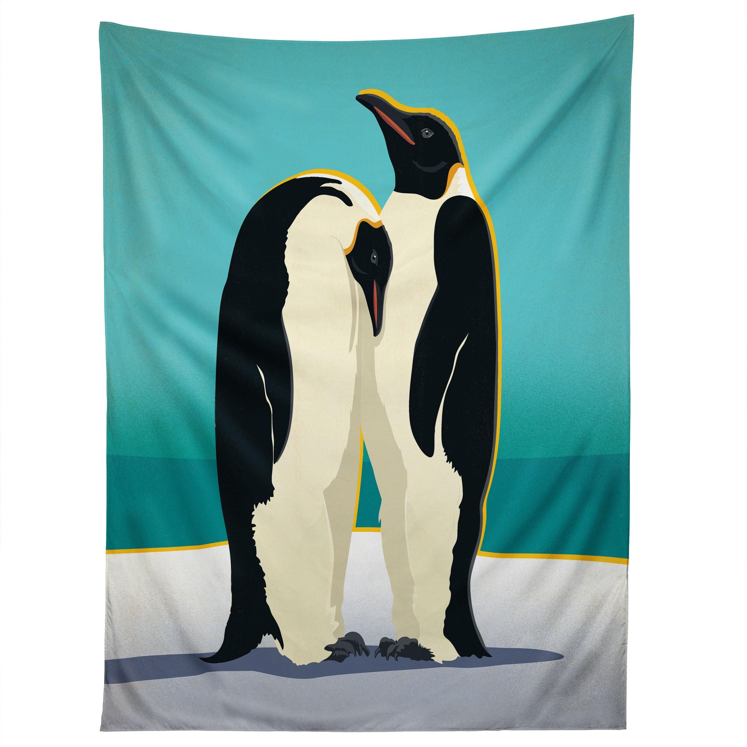 ARCTIC PENGUINS tapestry 75x100 чёрный