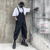 Men's and Women's Overalls of The Same Style Japanese Tide Brand Black One-piece Hip-hop National Tide Tooling Suspenders Men's Loose