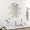 VidaXL Wall Mirror with LED Lights Round Glass