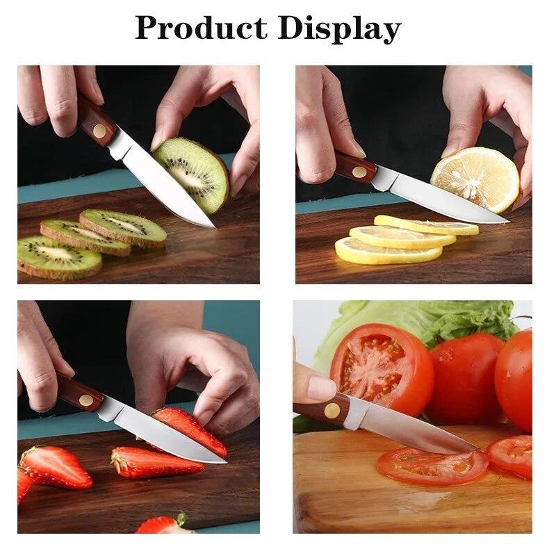 Household Kitchen Knives Stainless Steel Boning Knife Butcher Knife Pig and Sheep Skinning Knives Sharp Barbecue Knife with Cover